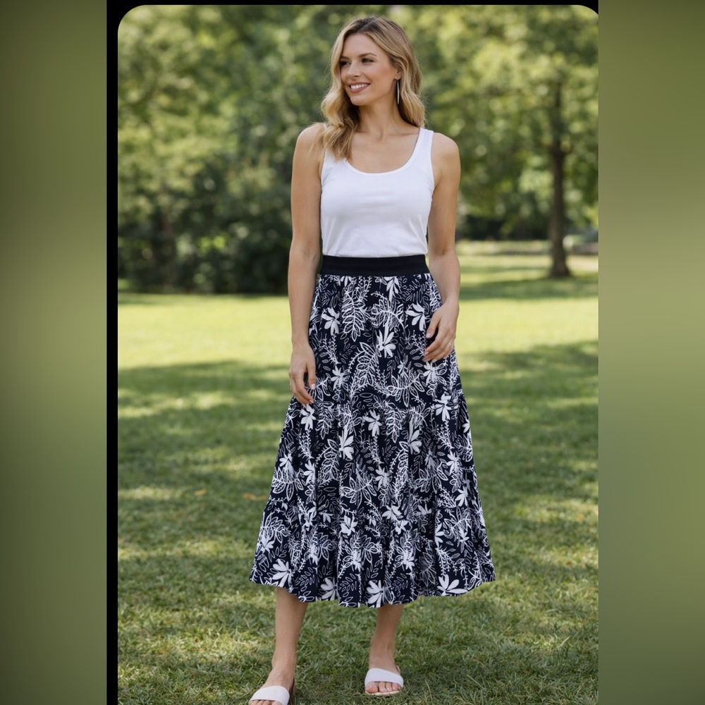 Floral Flowy Fem Ruffle Skirt